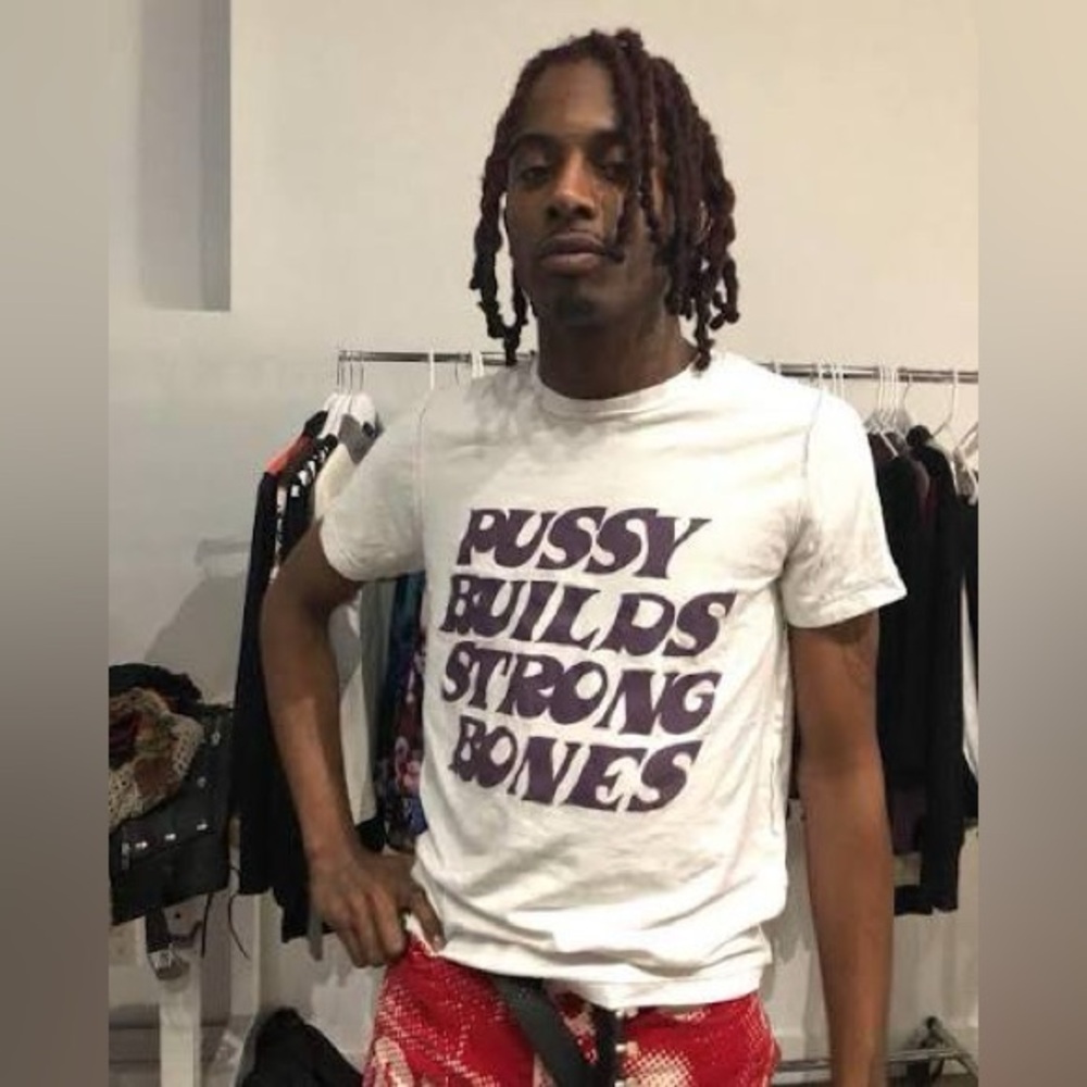 P*Ssy Builds Strong Bones Shirt View 2